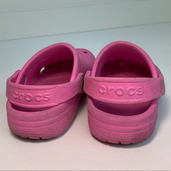 Crocs Youth Bubblegum Pink Original Size 11 - Picture 6 of 9